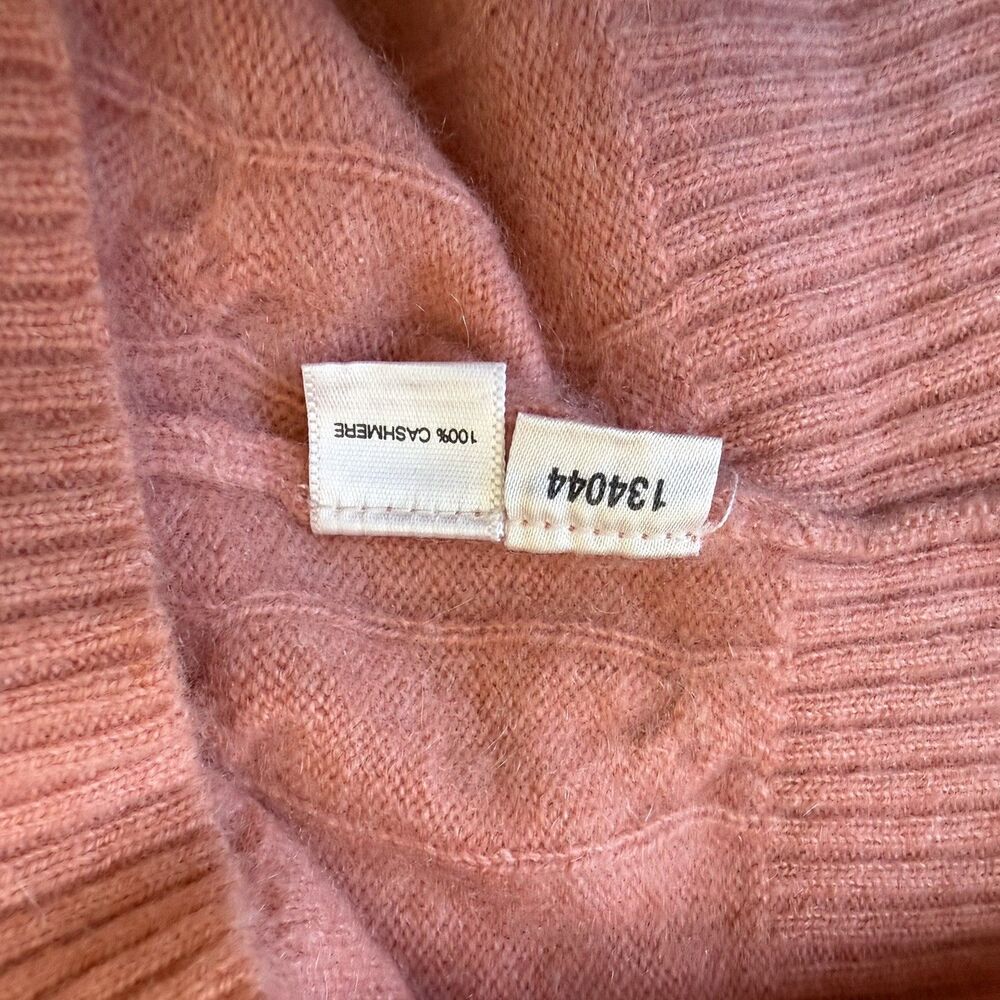 Ann Taylor Medium 100% Cashmere Short Sleeve Cable Knit Sweater Preppy Luxury - Picture 9 of 10